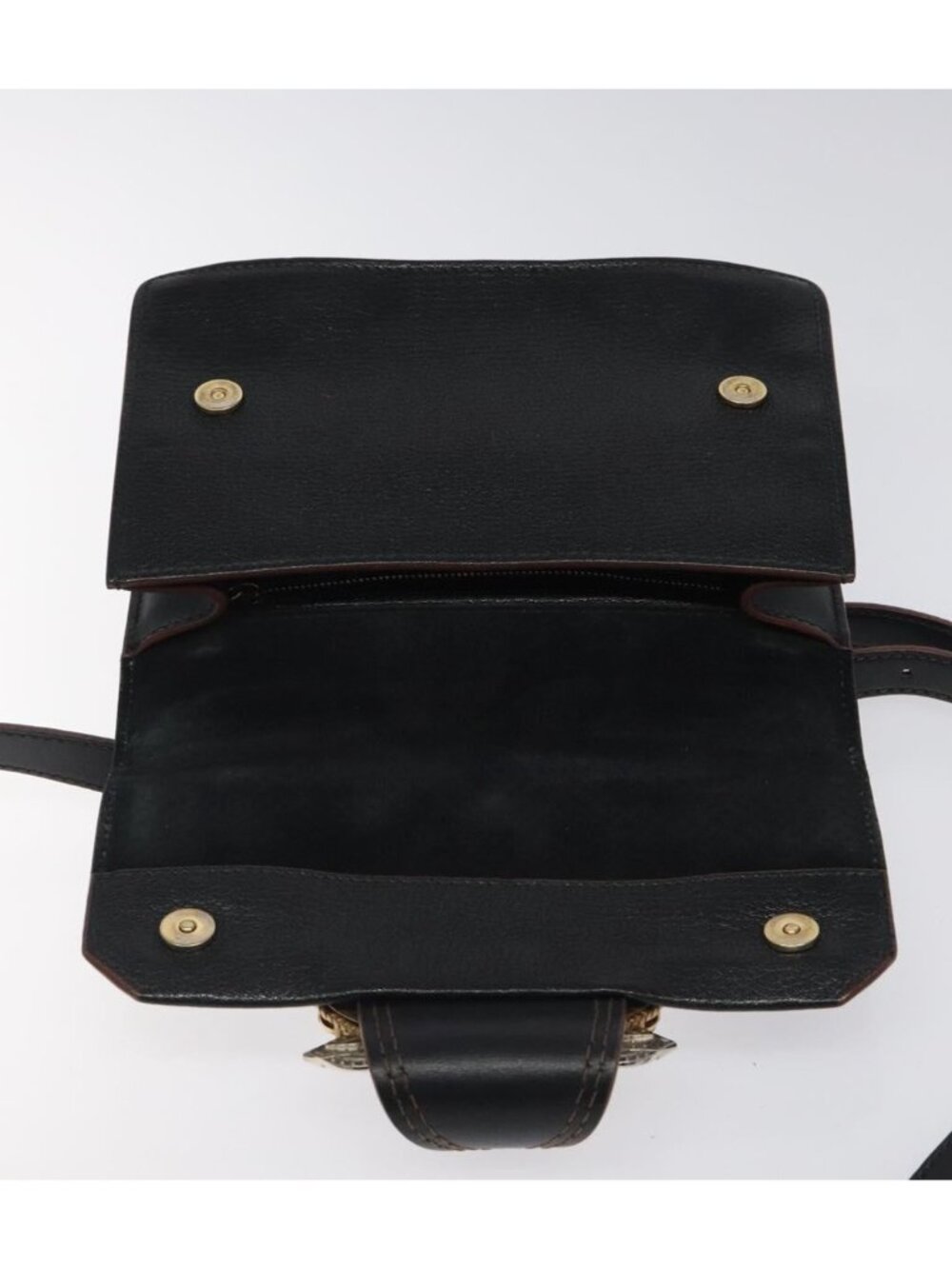 Miu Miu Shoulder Bag Leather Black Gold - Picture 4 of 16